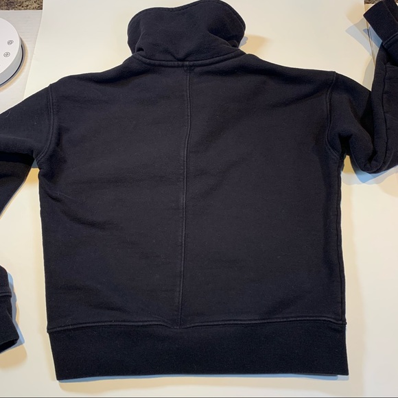 Sz. XXS the group Babaton Aritzia black 1/4 zip pullover mock neck crop sweater - Picture 9 of 9